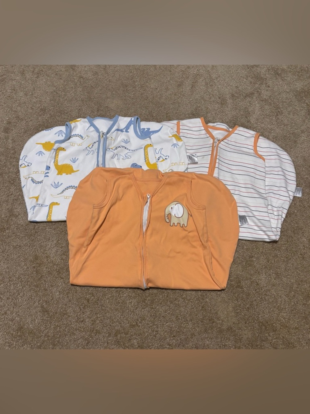 Set of 3 100% cotton sleep sacks